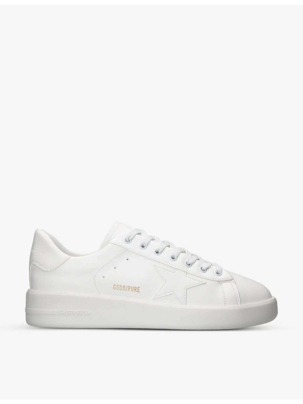 Pure Star star-embroidered faux-leather low-top trainers - 1