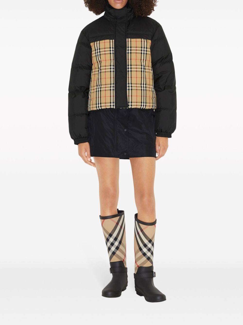 reversible Haymarket check puffer jacket - 5
