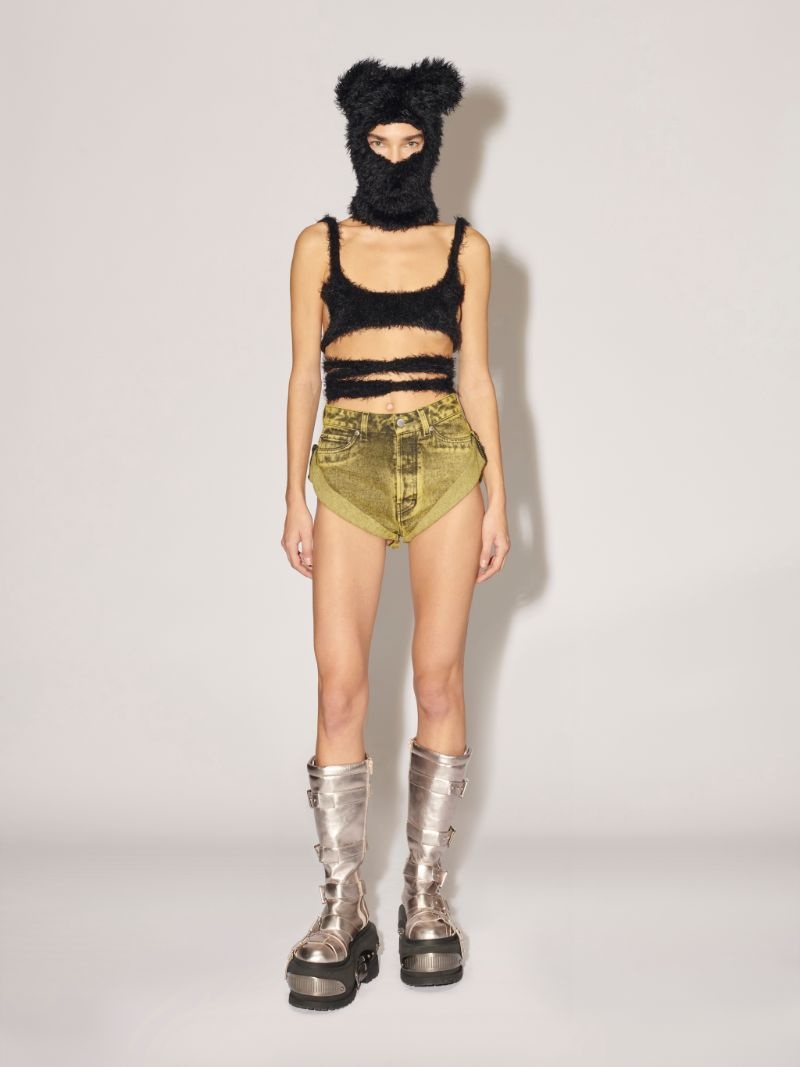 FUR BACKLESS STRING BRATOP - 2