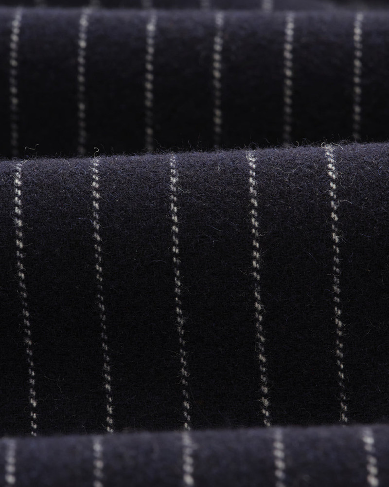 Malham - Navy Pinstripe Wool Trousers 10
