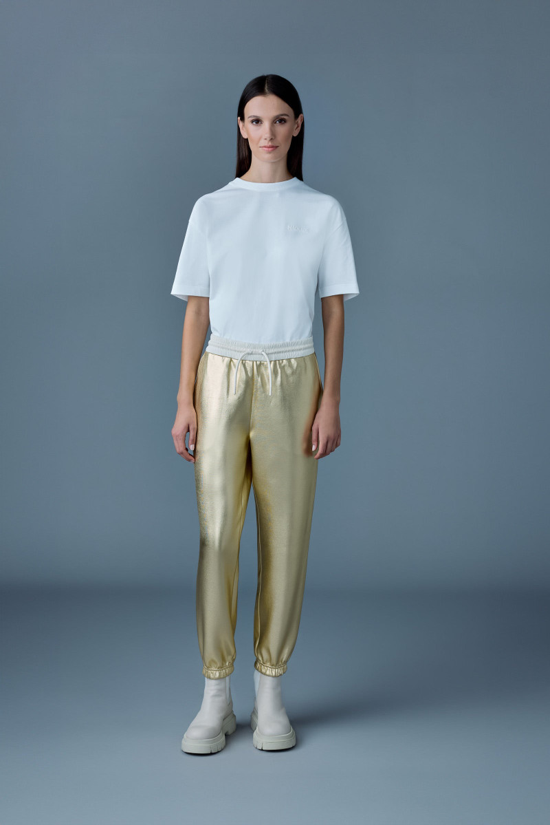 MACKAGE NEV-M Metallic finish double-face jersey sweatpants outlook