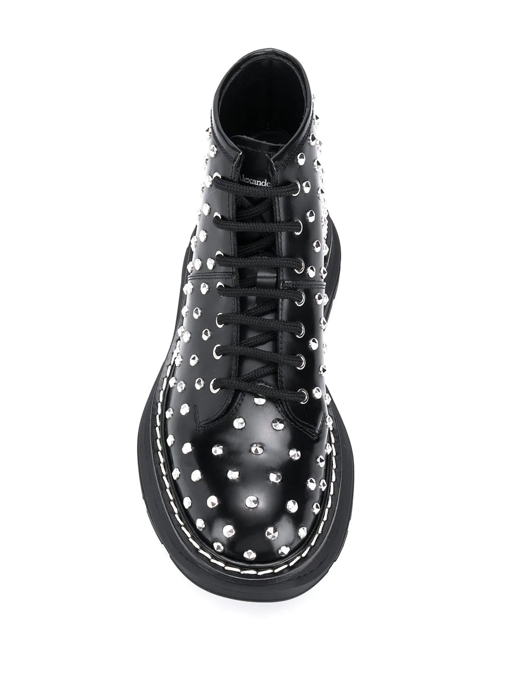 studded lace-up boots - 4