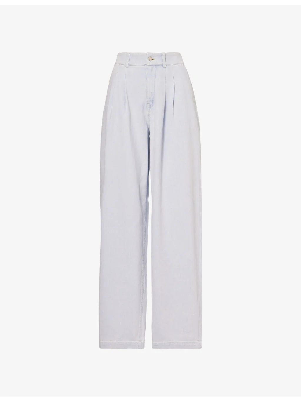 Tapered-Leg High-Rise Cotton-Blend Trousers - 1
