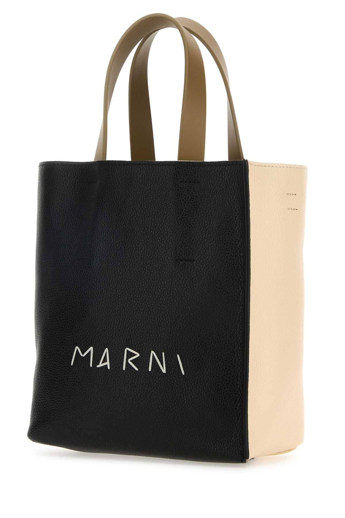 Marni Women Two-Tone Leather Mini Museo Handbag - 2