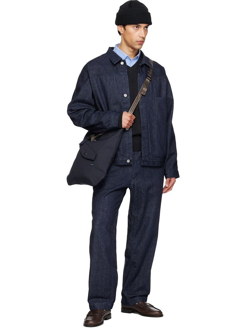 Nanamica Blue Short Denim Jacket outlook