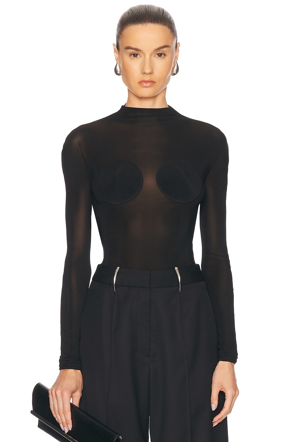 Backless Long Sleeve Top - 2
