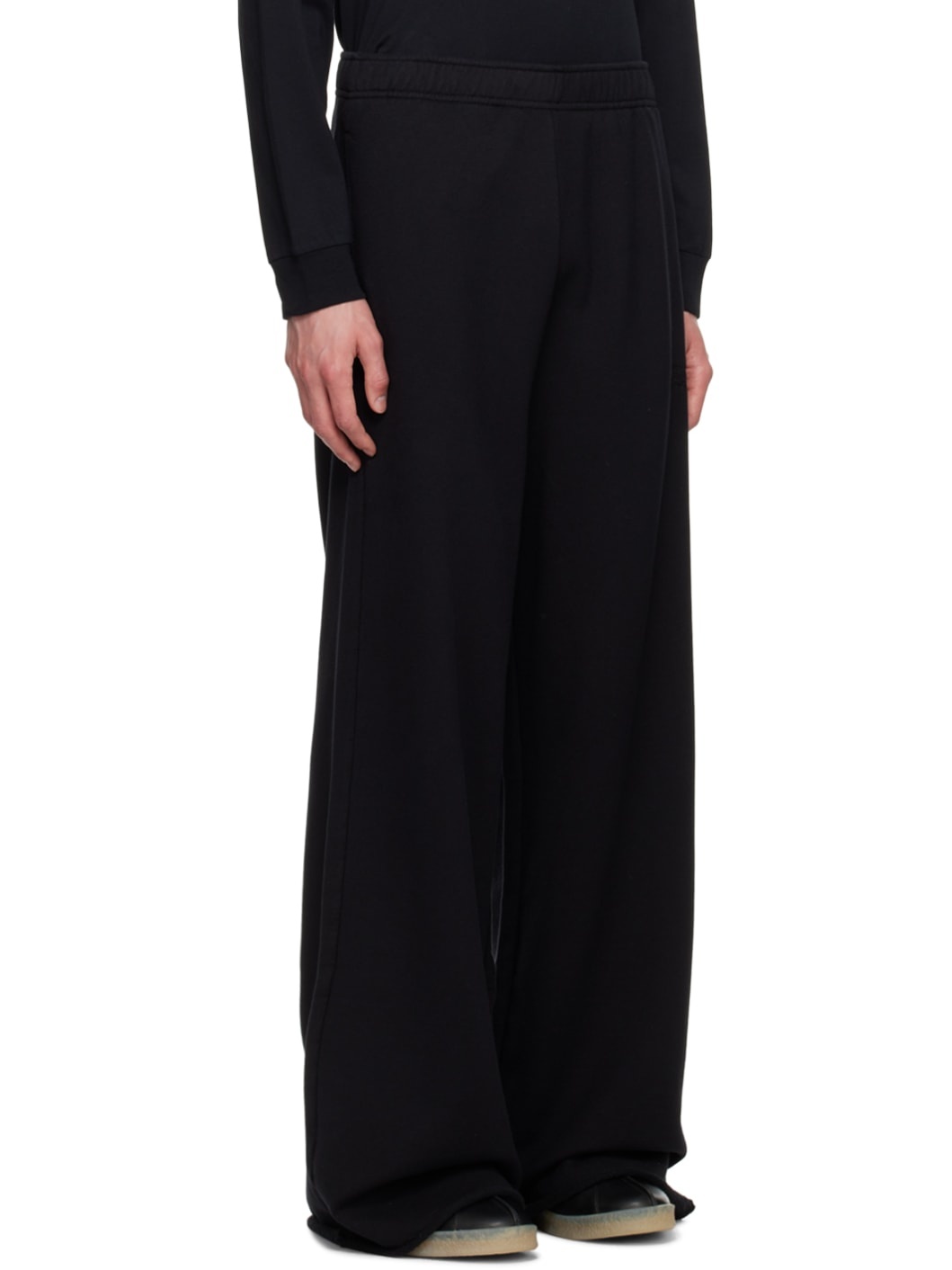 Black Embroidered Logo Sweatpants - 2