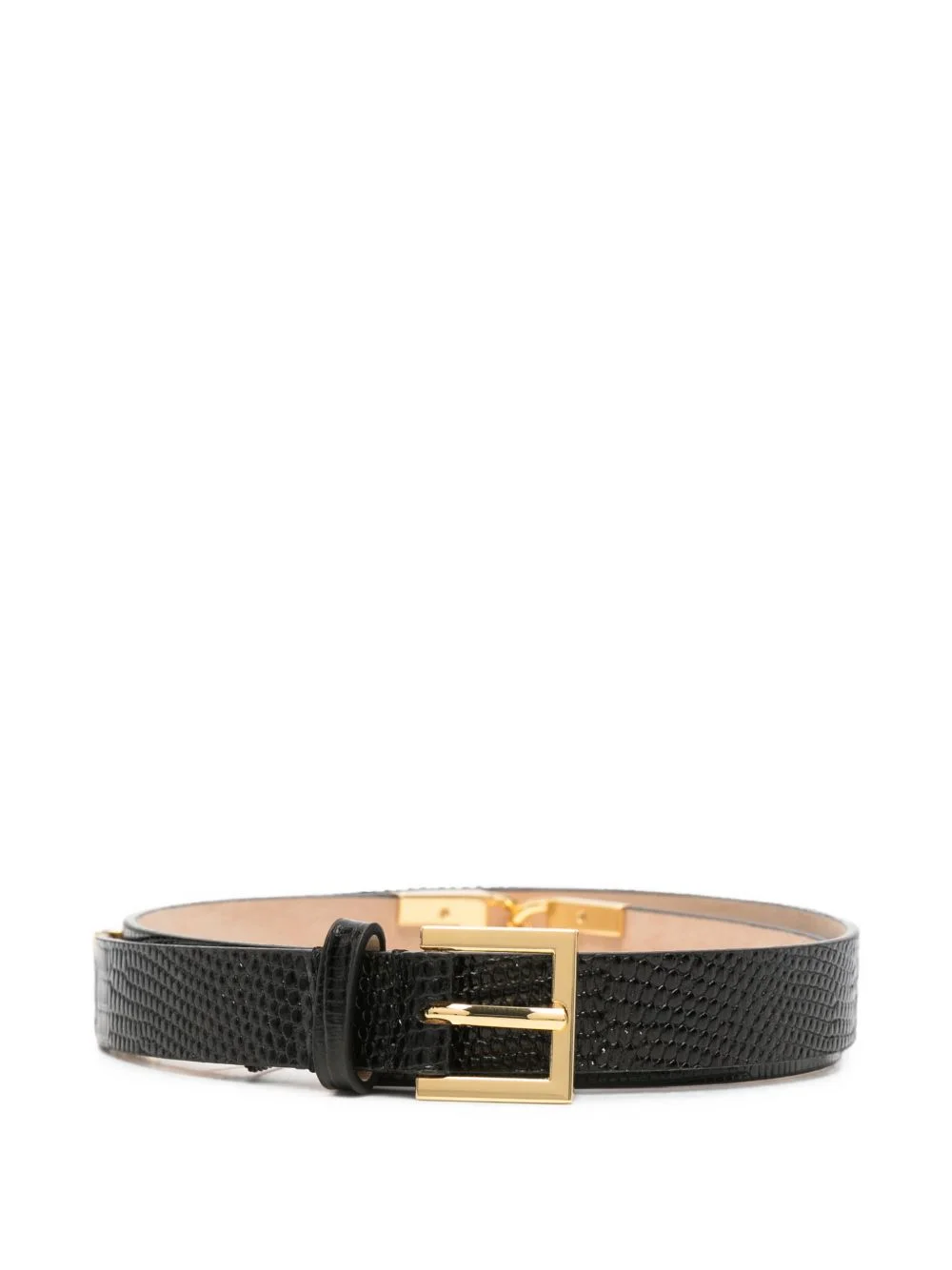 snake-effect logo-detail belt - 1