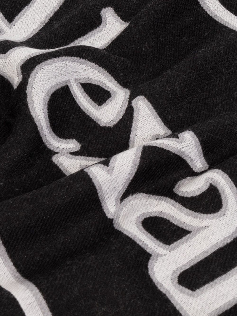 Alexander McQueen logo-print wool scarf outlook