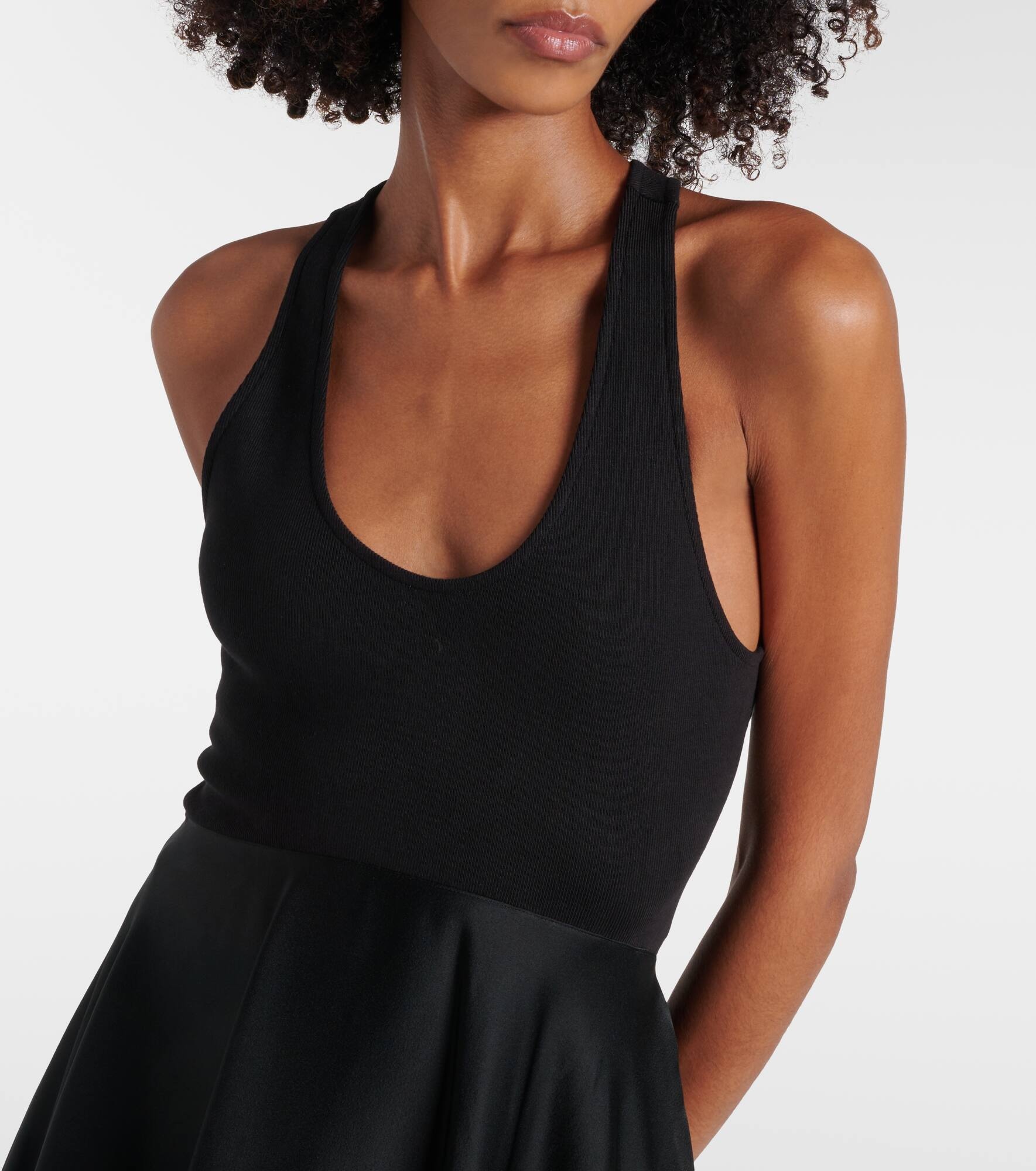 Cotton-blend midi dress - 4
