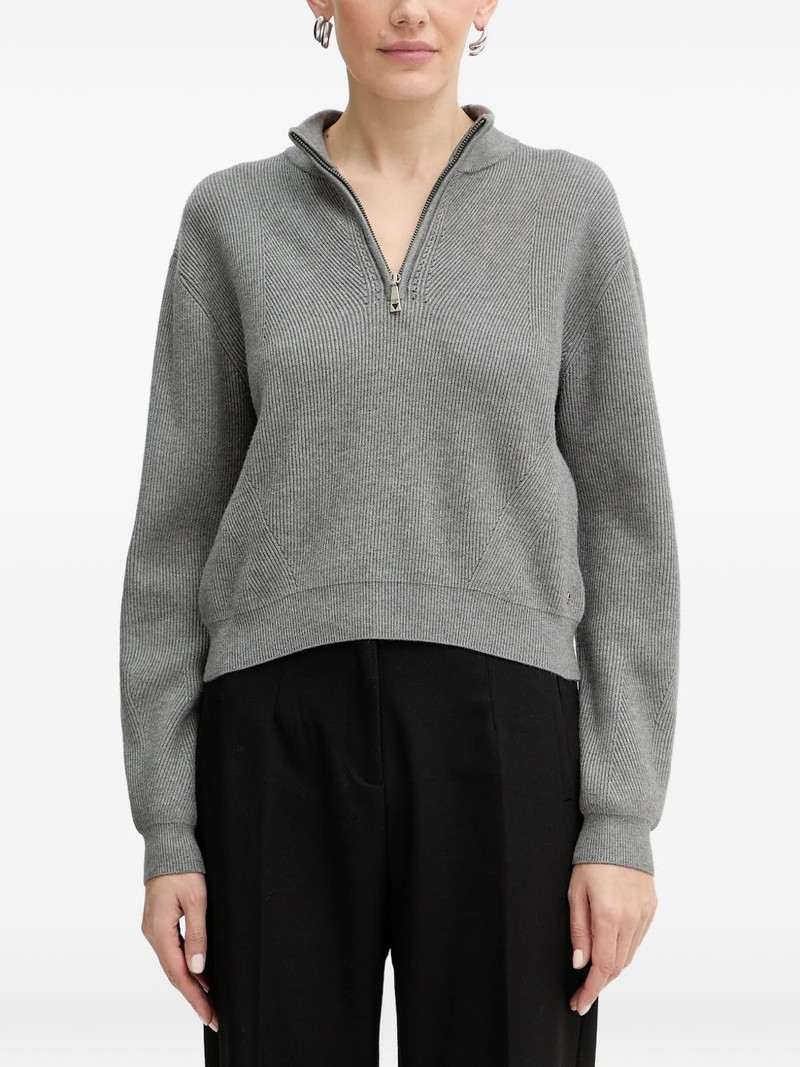 Harley zip ribbed sweater 1