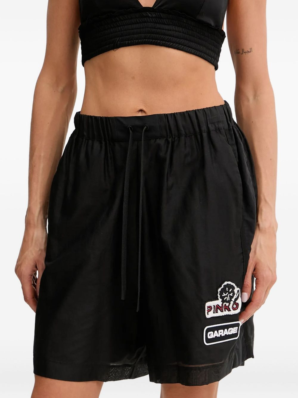 beaded-patch shorts - 3