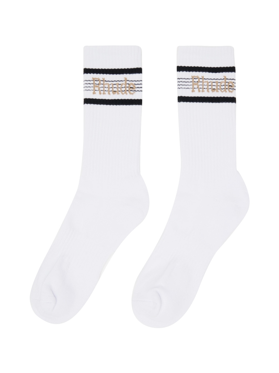 White Stripe Sport Socks - 2