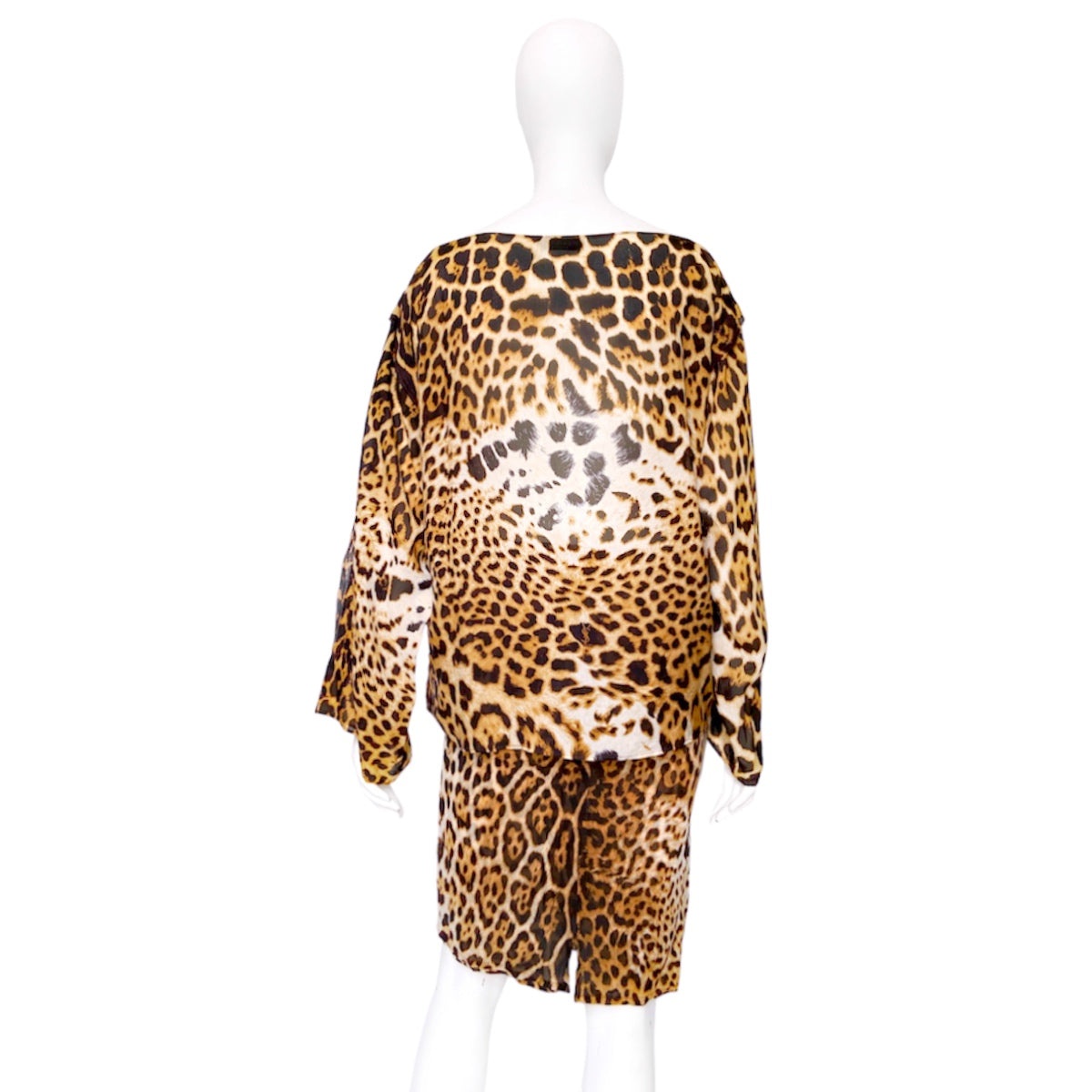 Yves Saint Laurent Rive Gauche Spring 2002 Tom Ford Iconic Runway Leopard/ Cheetah Print Oversized S - 9