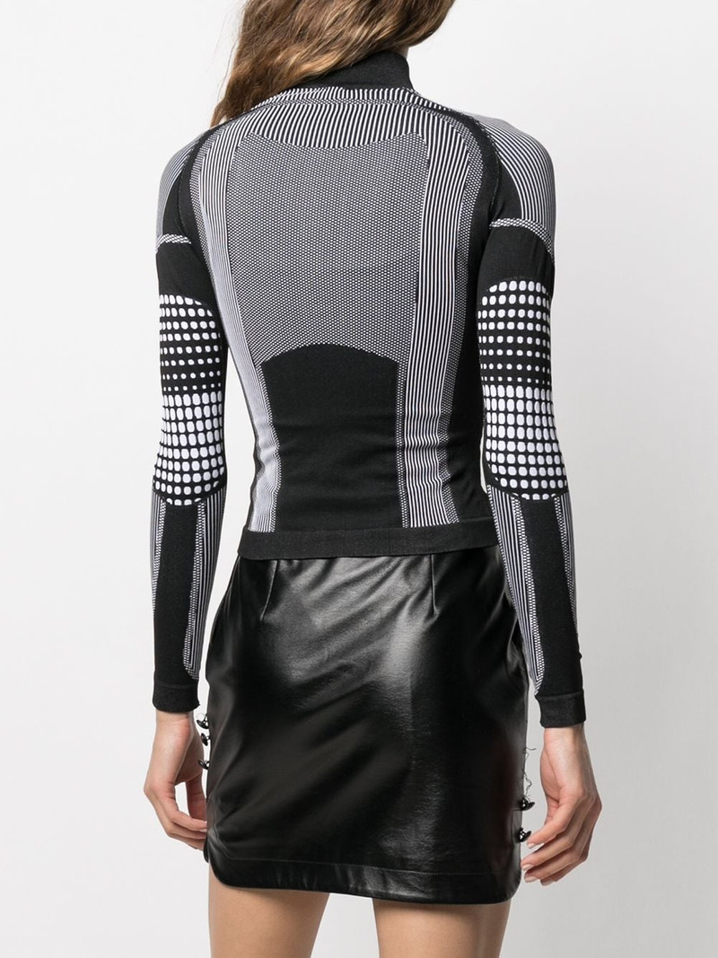 logo funnel-neck knit jumper 4