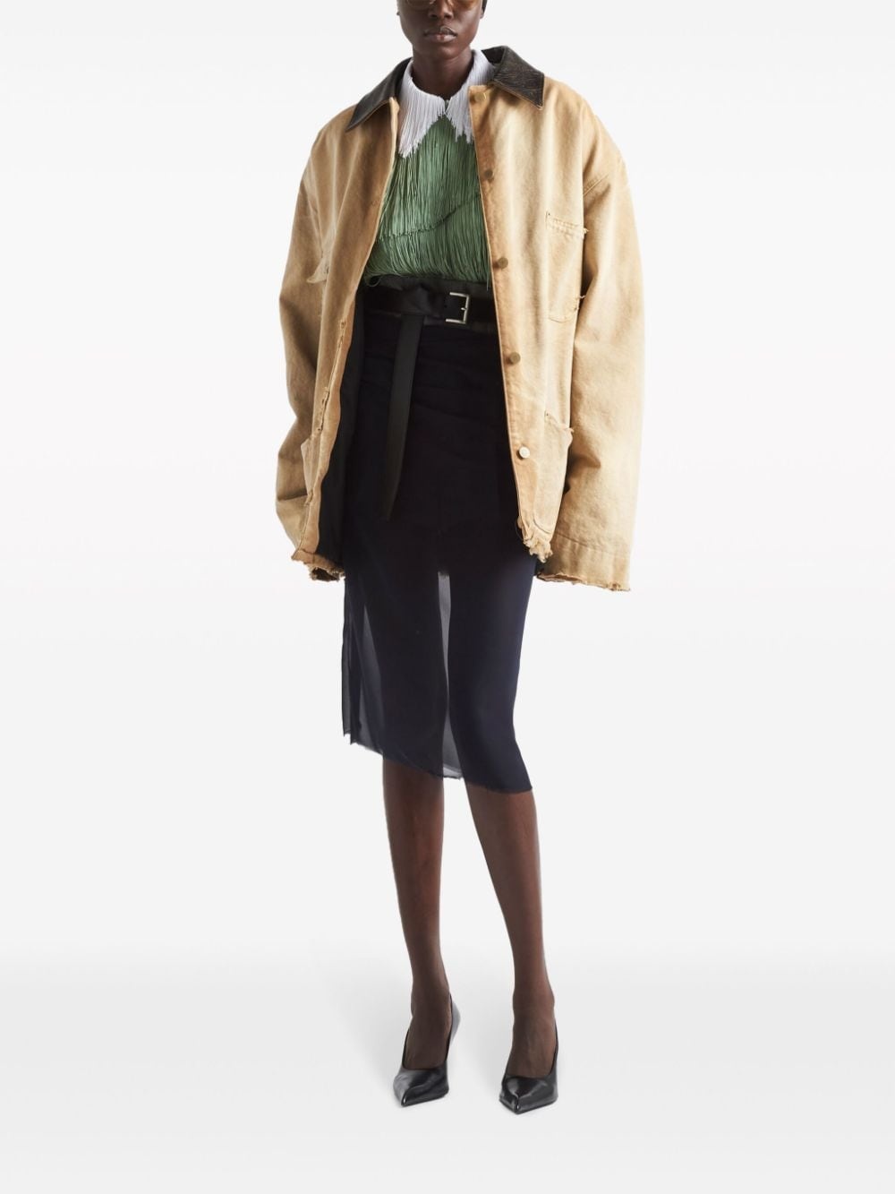 ripped canvas jacket - 2
