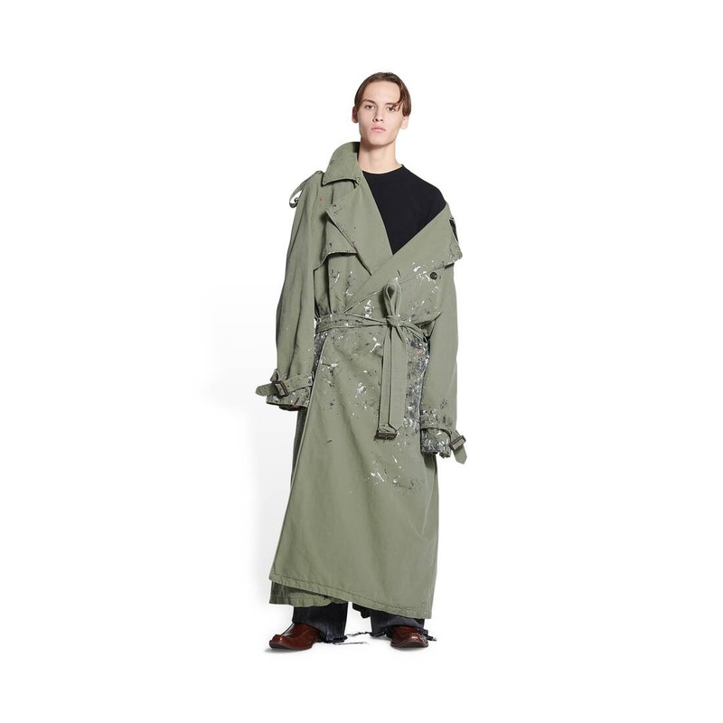 BALENCIAGA Men's Artist Trench in Beige outlook