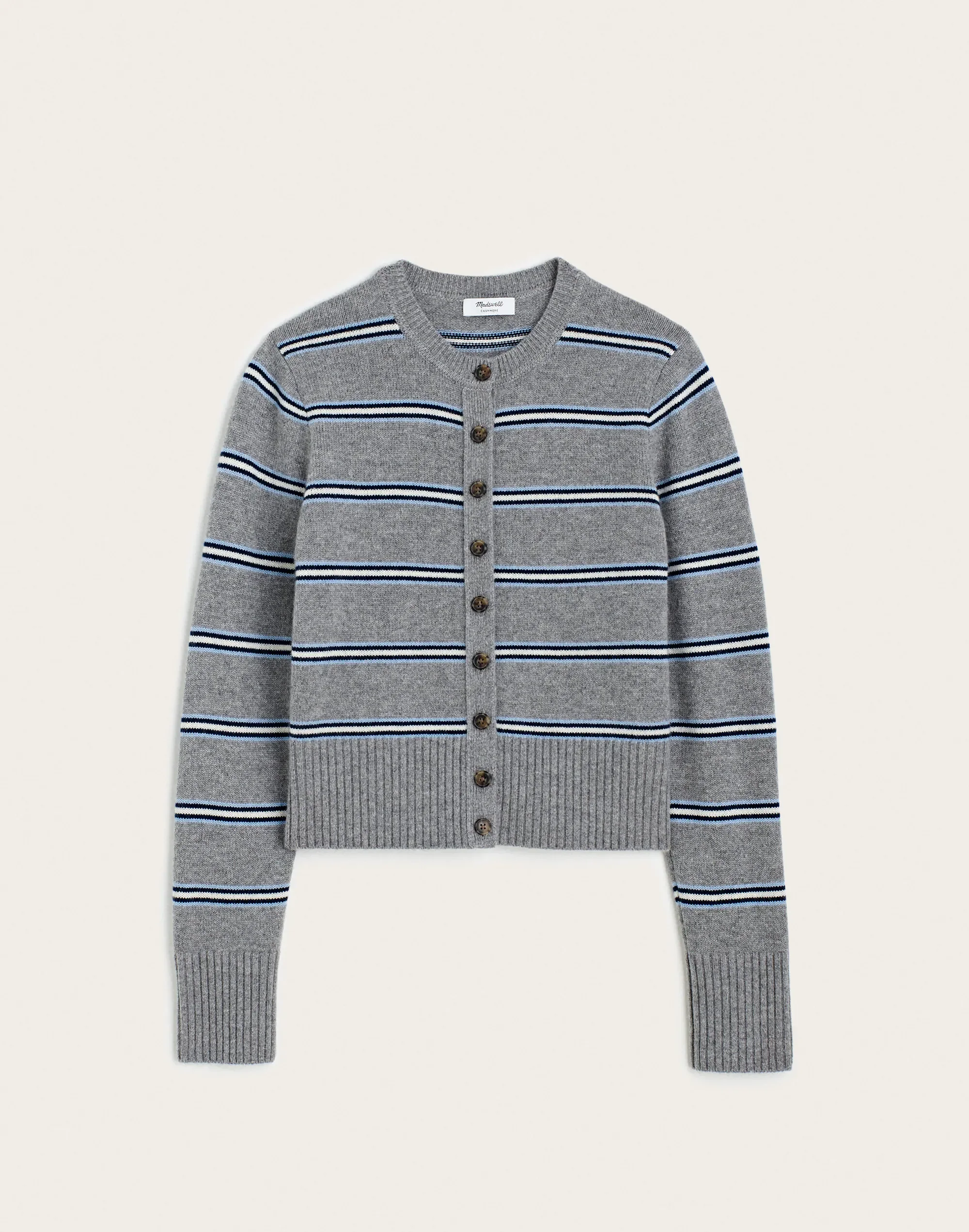 Crewneck Cardigan in 100% Cashmere - 1