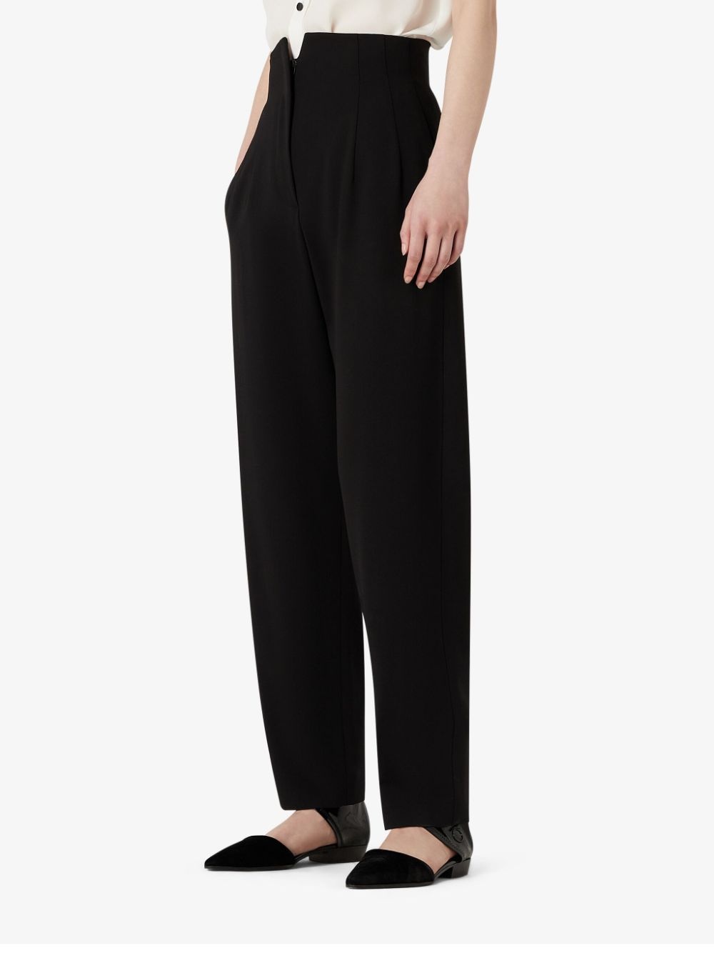 high-waist virgin wool trousers - 3