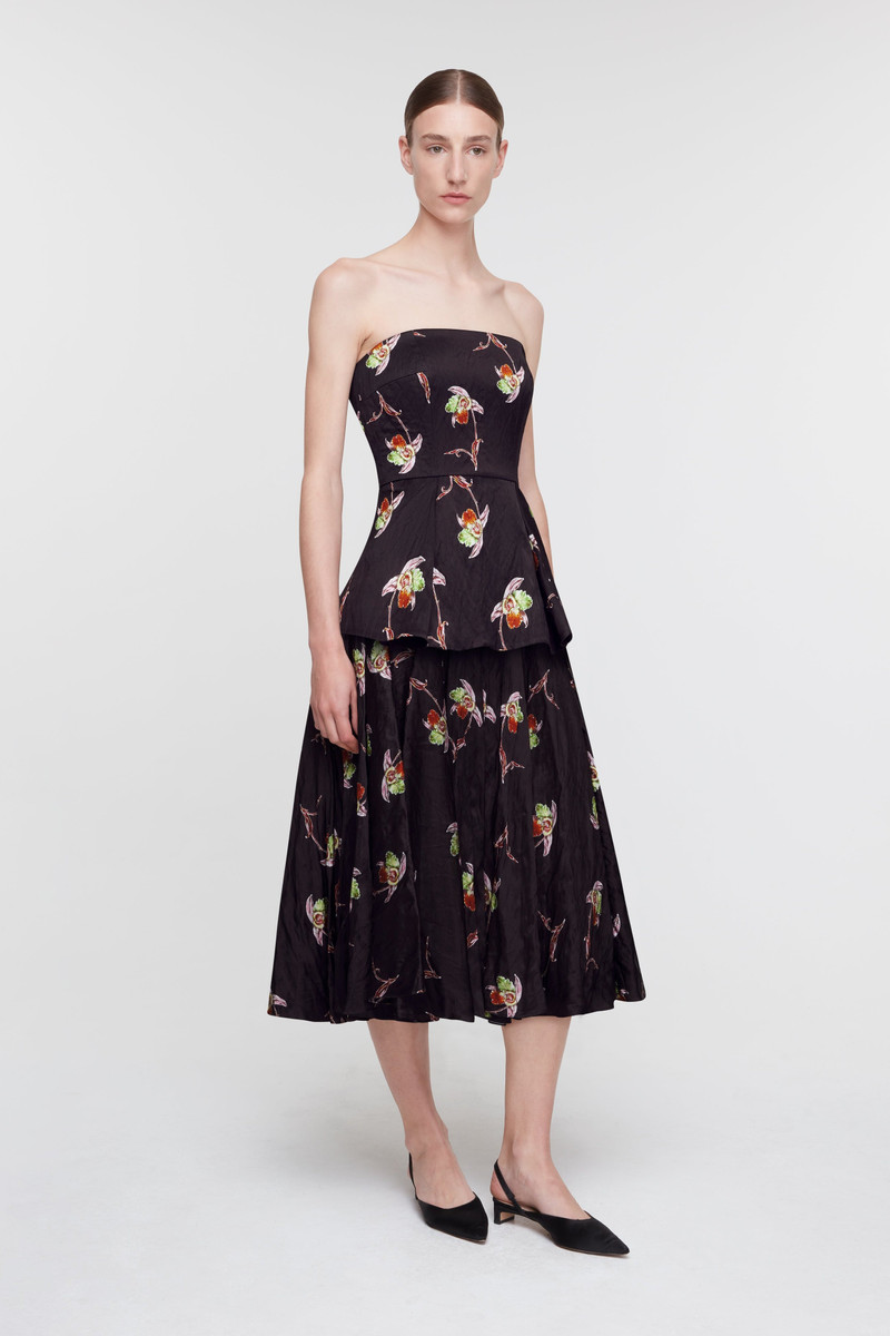 Nera Skirt in Black Satin 3
