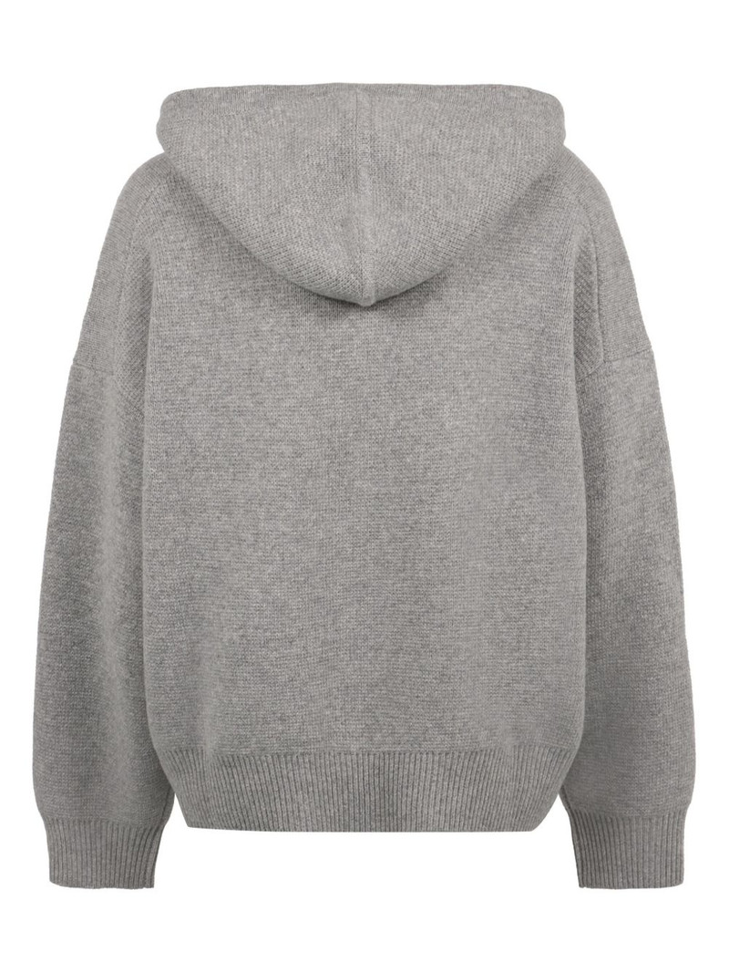NILI LOTAN long-sleeve wool hoodie outlook