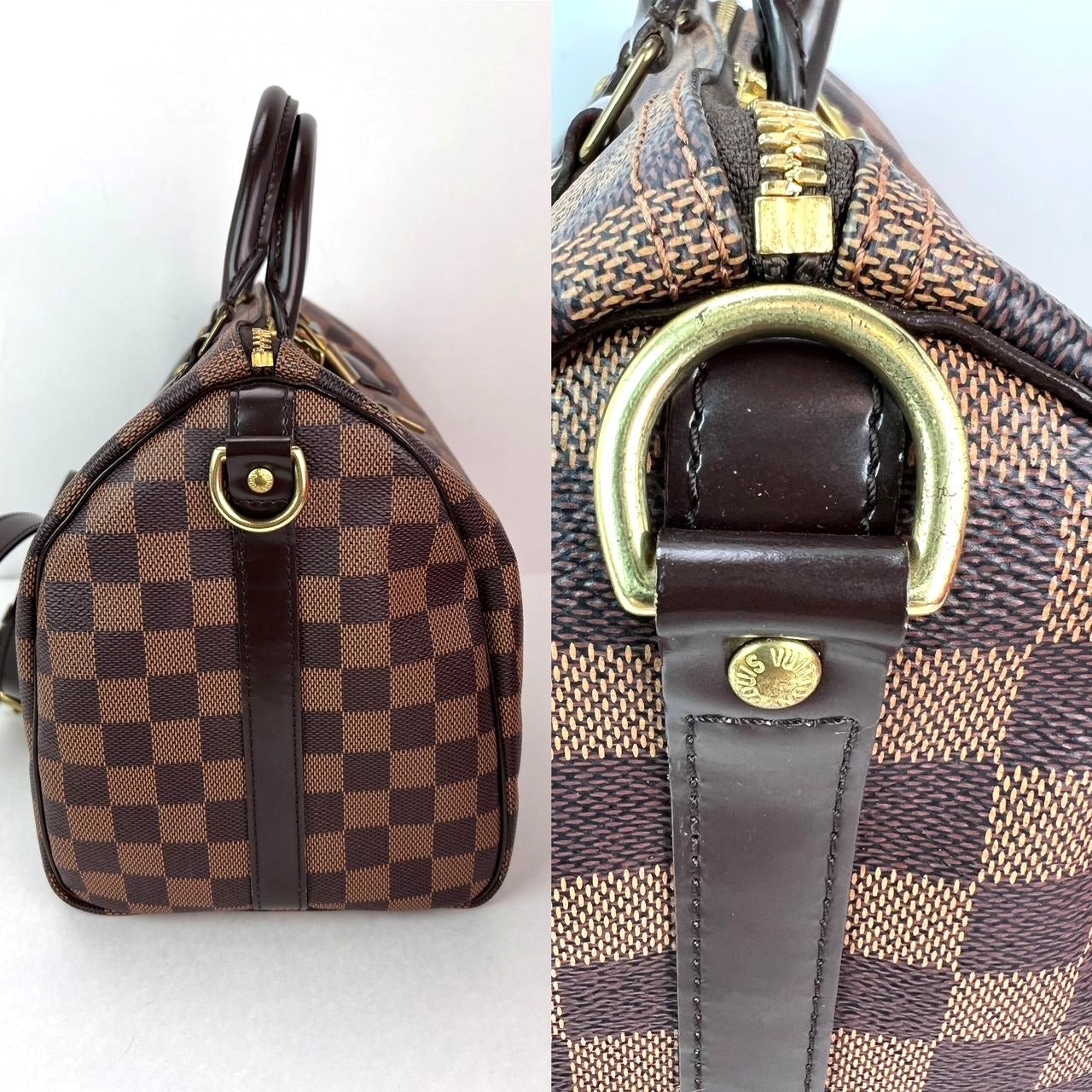 LOUIS VUITTON Speedy 30 Bandouliere Damier Ebene Satchel Hand Bag - 4