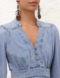 Zimmermann LUCKY DENIM MIDI DRESS | REVERSIBLE