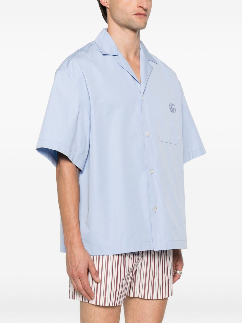 embroidered short-sleeve shirt - 3