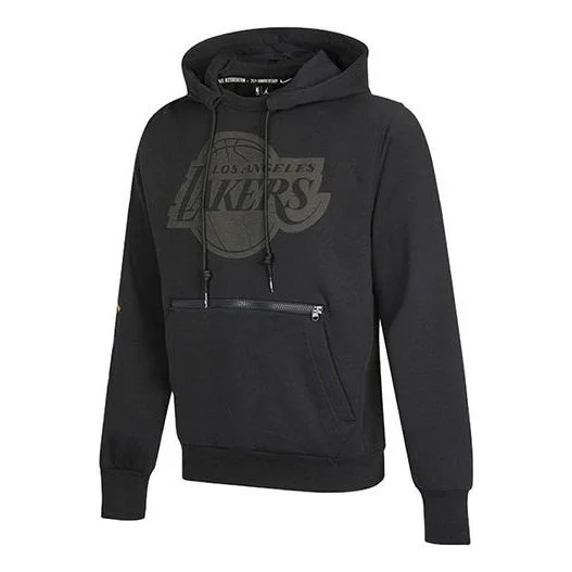 Men's Air Jordan NBA Los Angeles Lakers Casual Sports Fleece Pullover Black DB1527-010 - 1