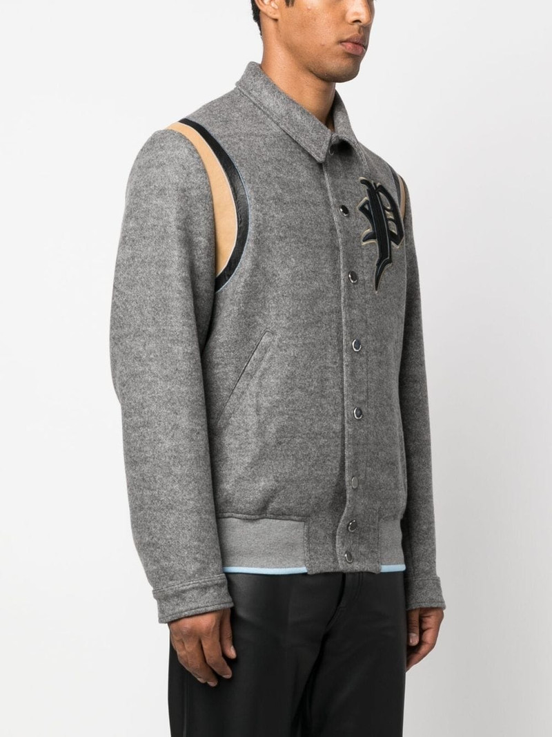 logo-appliqué cotton bomber jacket 4