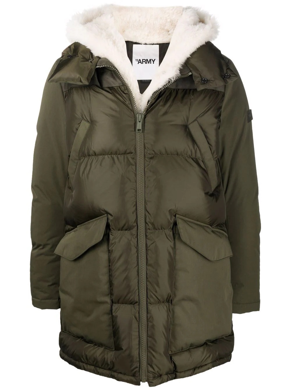 detachable collar padded coat - 1