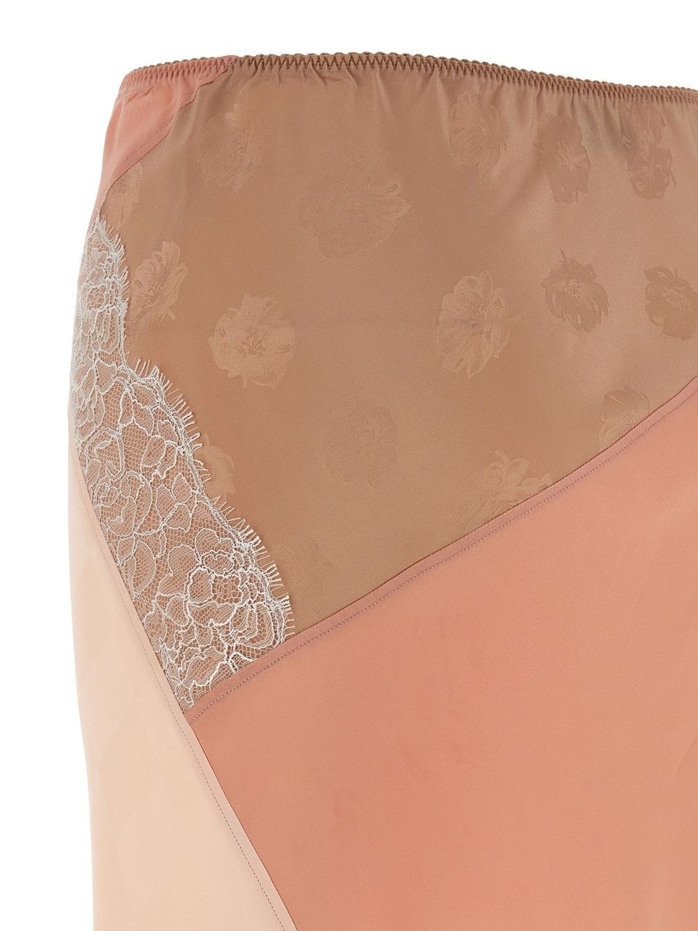 lace-paneled asymmetric skirt - 3