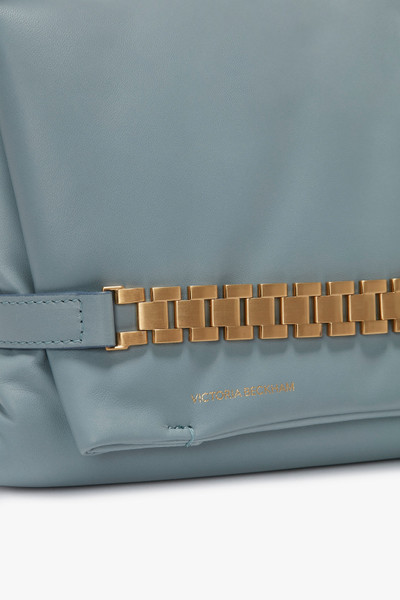 Victoria Beckham Puffy Chain Pouch With Strap In Ice Leather outlook