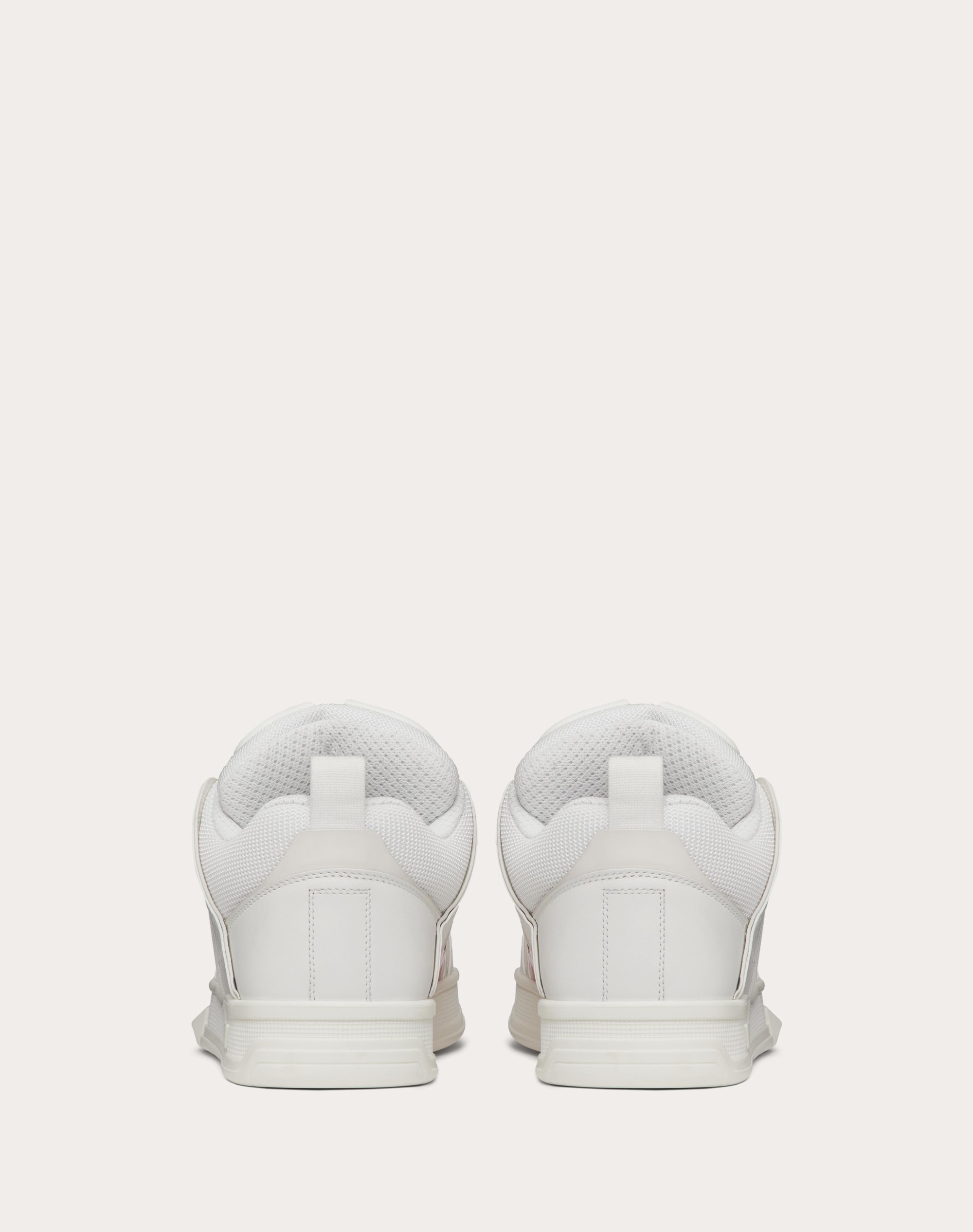 OPEN SKATE SNEAKERS IN CALFSKIN WITH PATENT LEATHER BAND - 3
