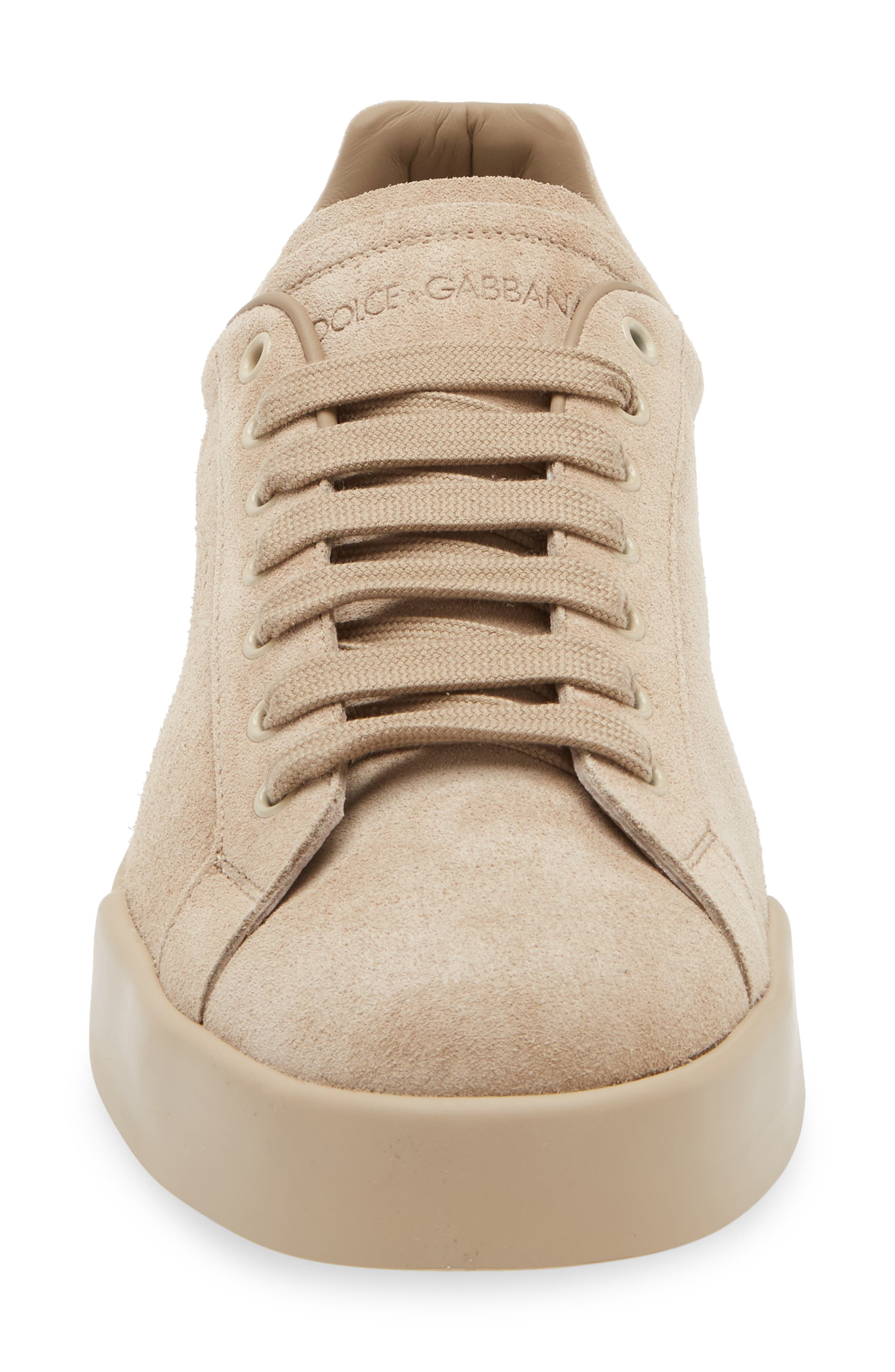 Dolce&Gabbana Perforated Logo Low Top Sneaker in 80703-Sabbia at Nordstrom - 4