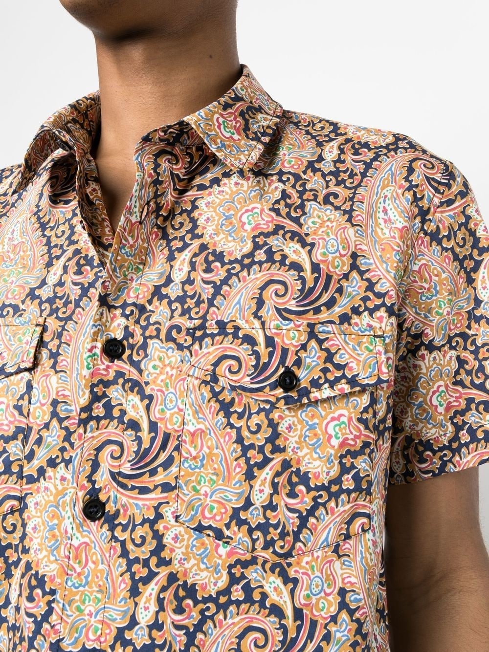 paisley-print short-sleeved shirt - 5