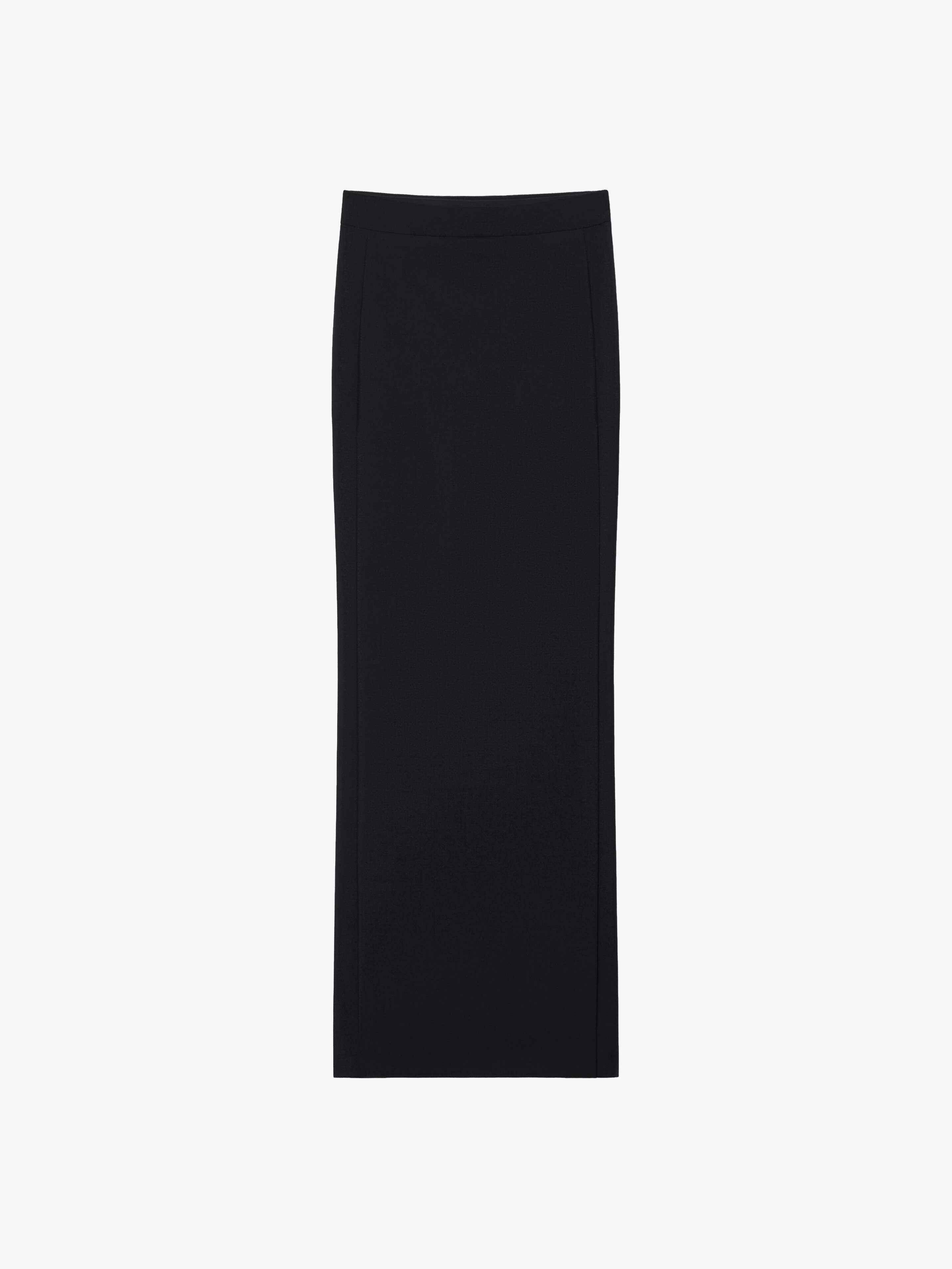SLIM FIT PANTS IN WOOL WITH APRON EFFECT - 1