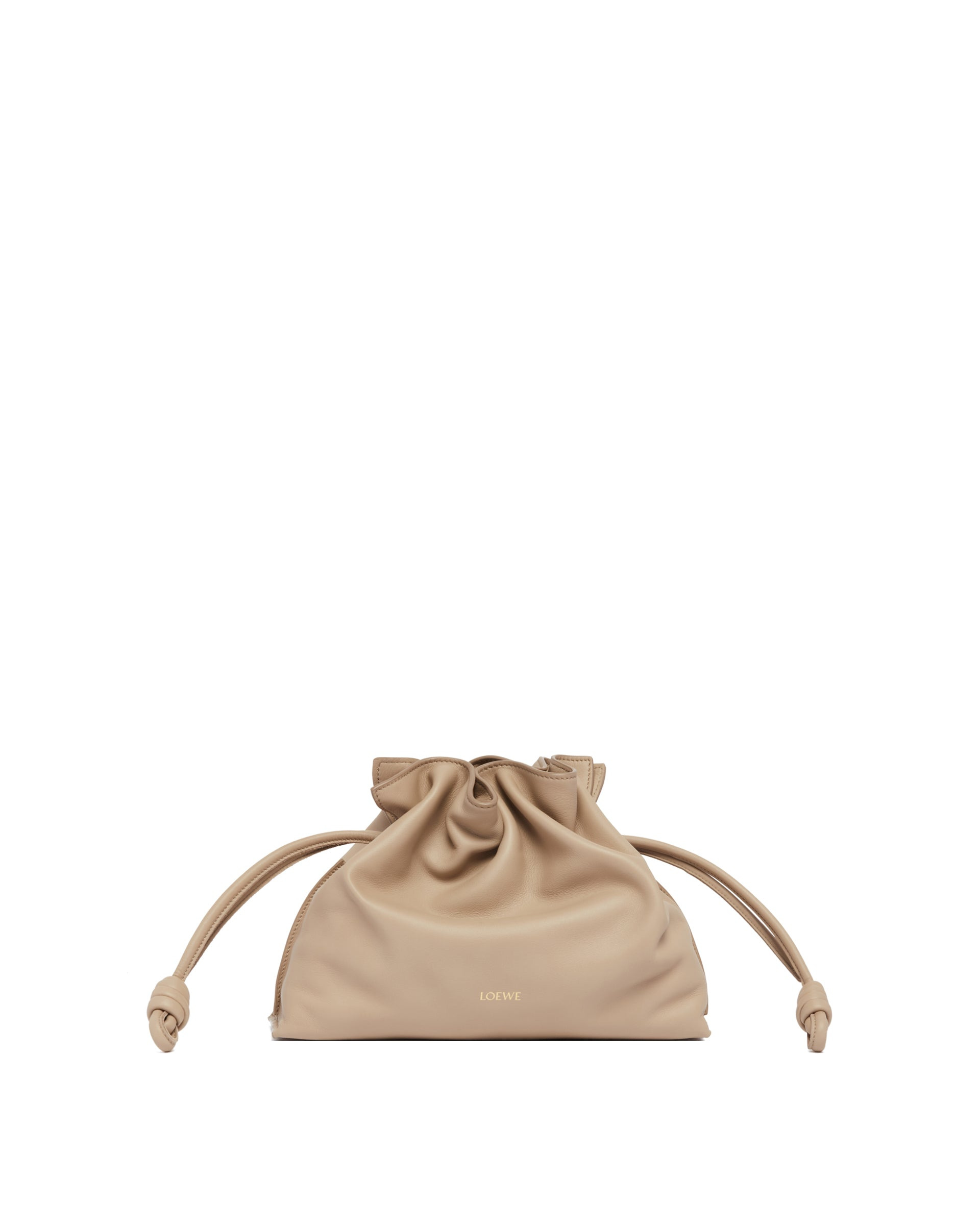 Beige Medium Flamenco Clutch Bag - 1