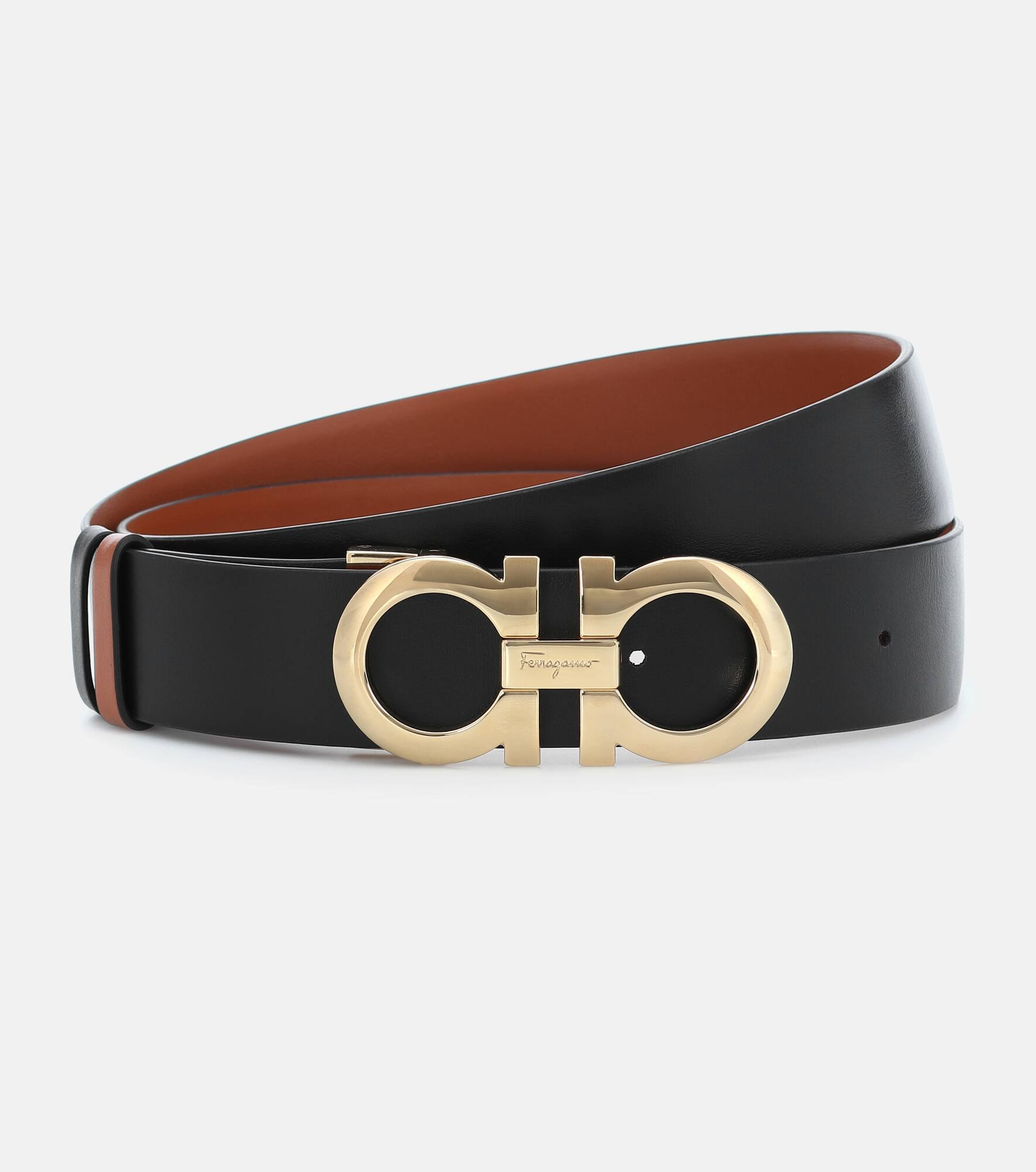 Gancini reversible leather belt - 5