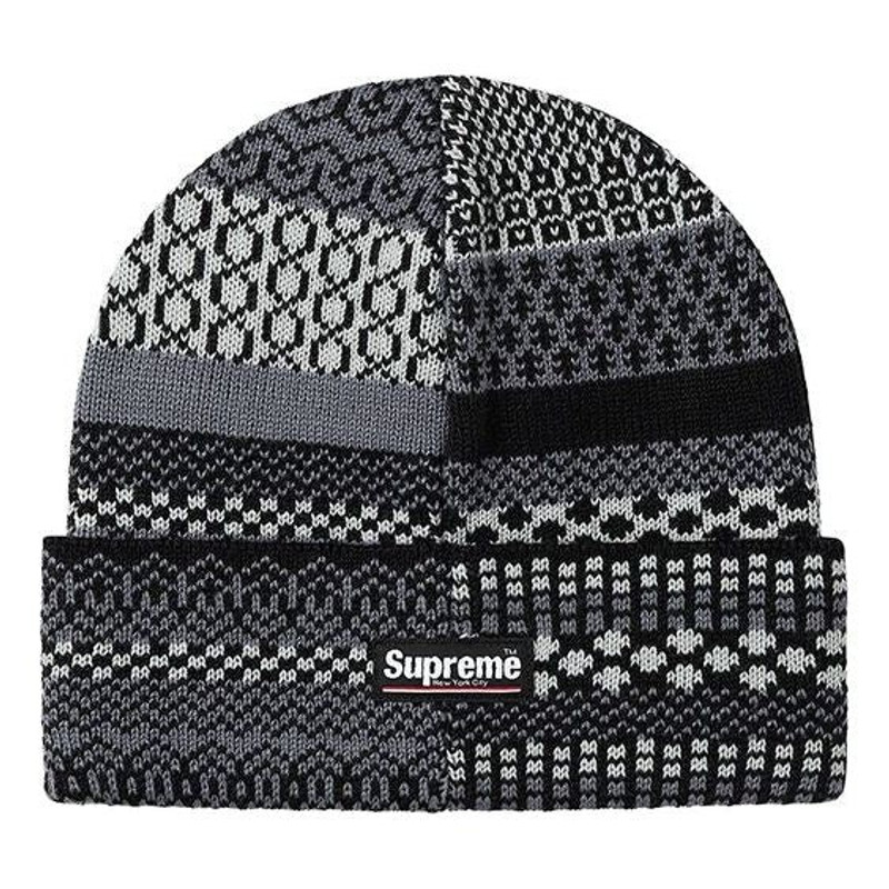 Supreme Multi Pattern Beanie 'Black Grey' SUP-FW20-193 - 1