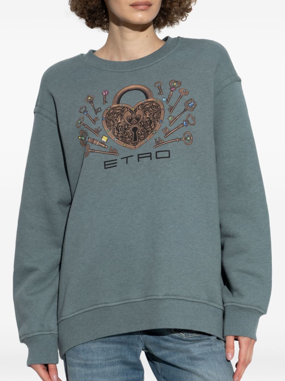 padlock graphic sweatshirt - 3