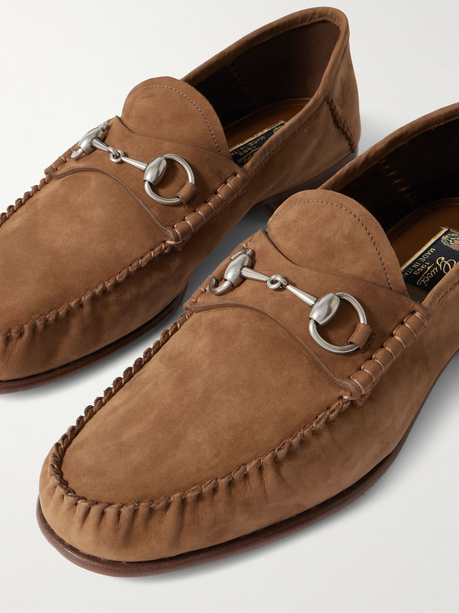 Gigi Horsebit Suede Loafers Brown - 5