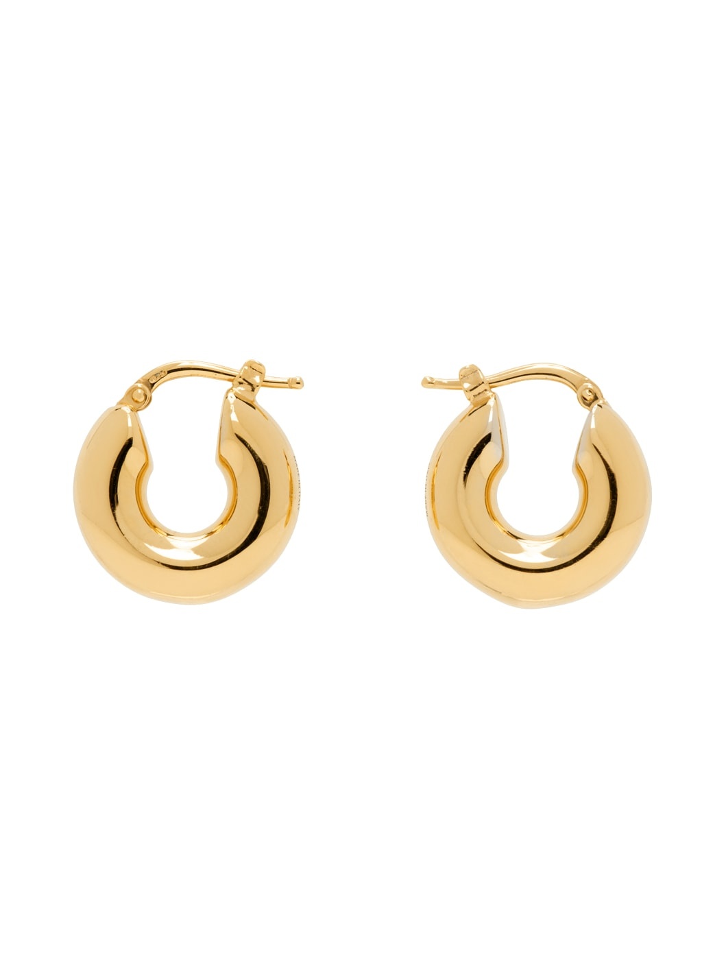 Gold Chunky Hoop Earrings - 1