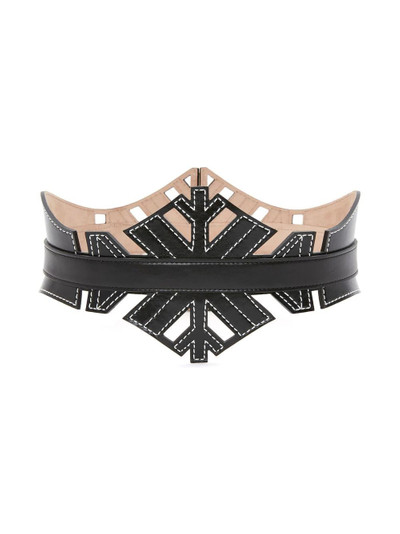 Alexander McQueen cut-out buckle belt outlook