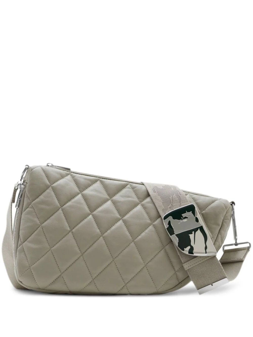Shield diamond-quilted shoulder bag - 1