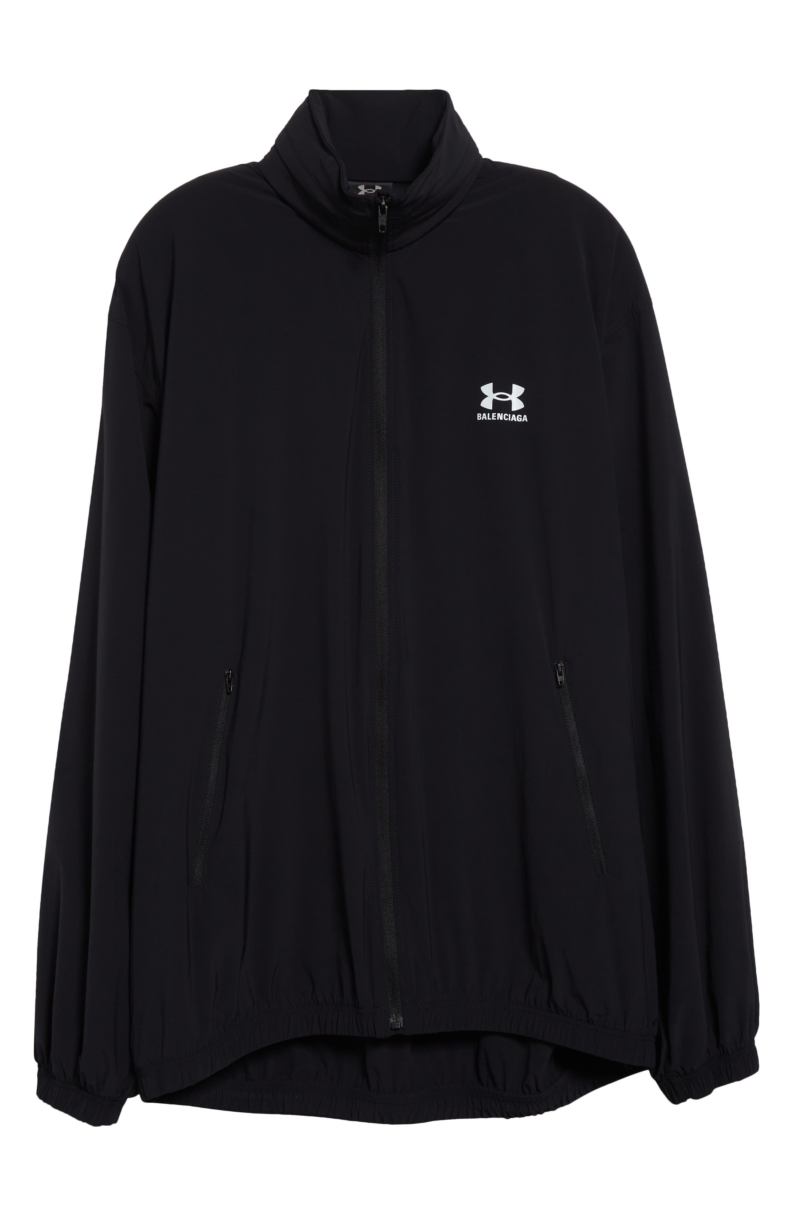Balenciaga x Under Armour® Oversize Logo Windbreaker in Black at Nordstrom - 7