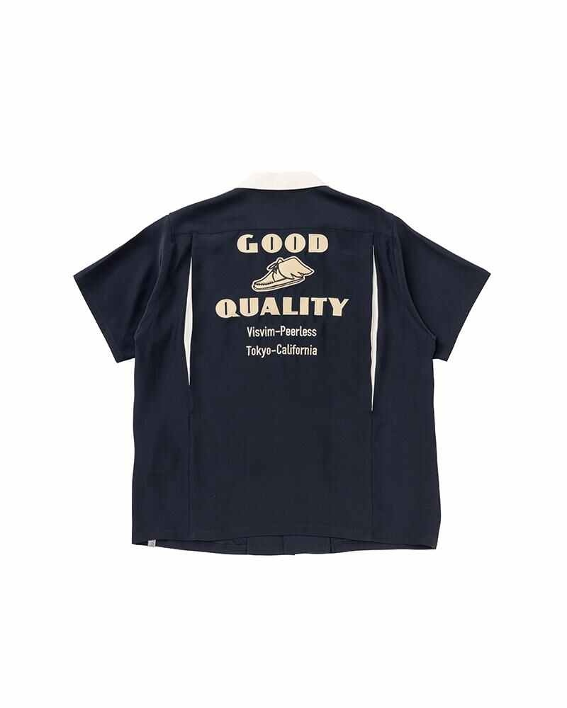 HACKING SHIRT S/S (SILK) NAVY - 2