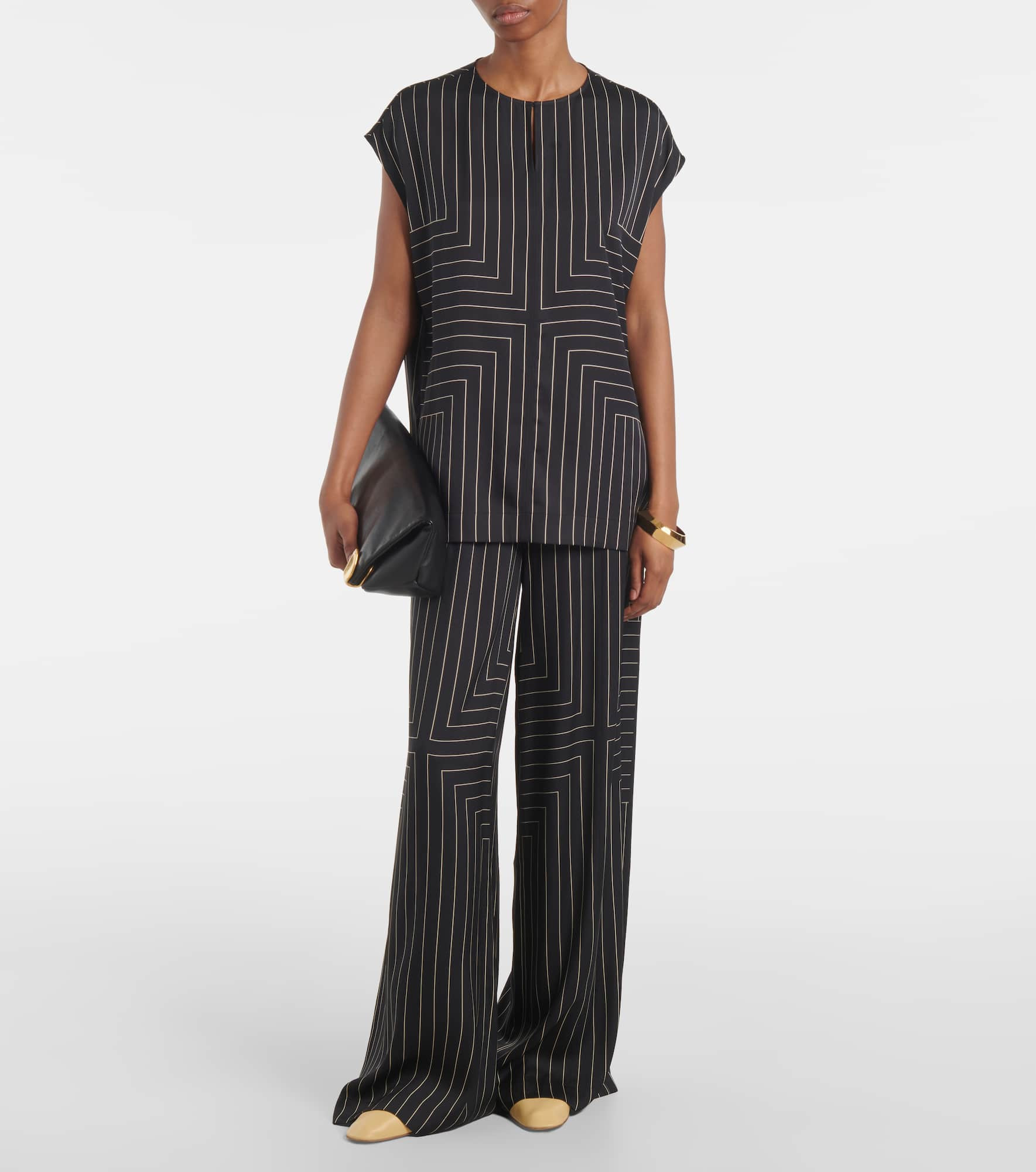 Louison striped silk-blend top - 2