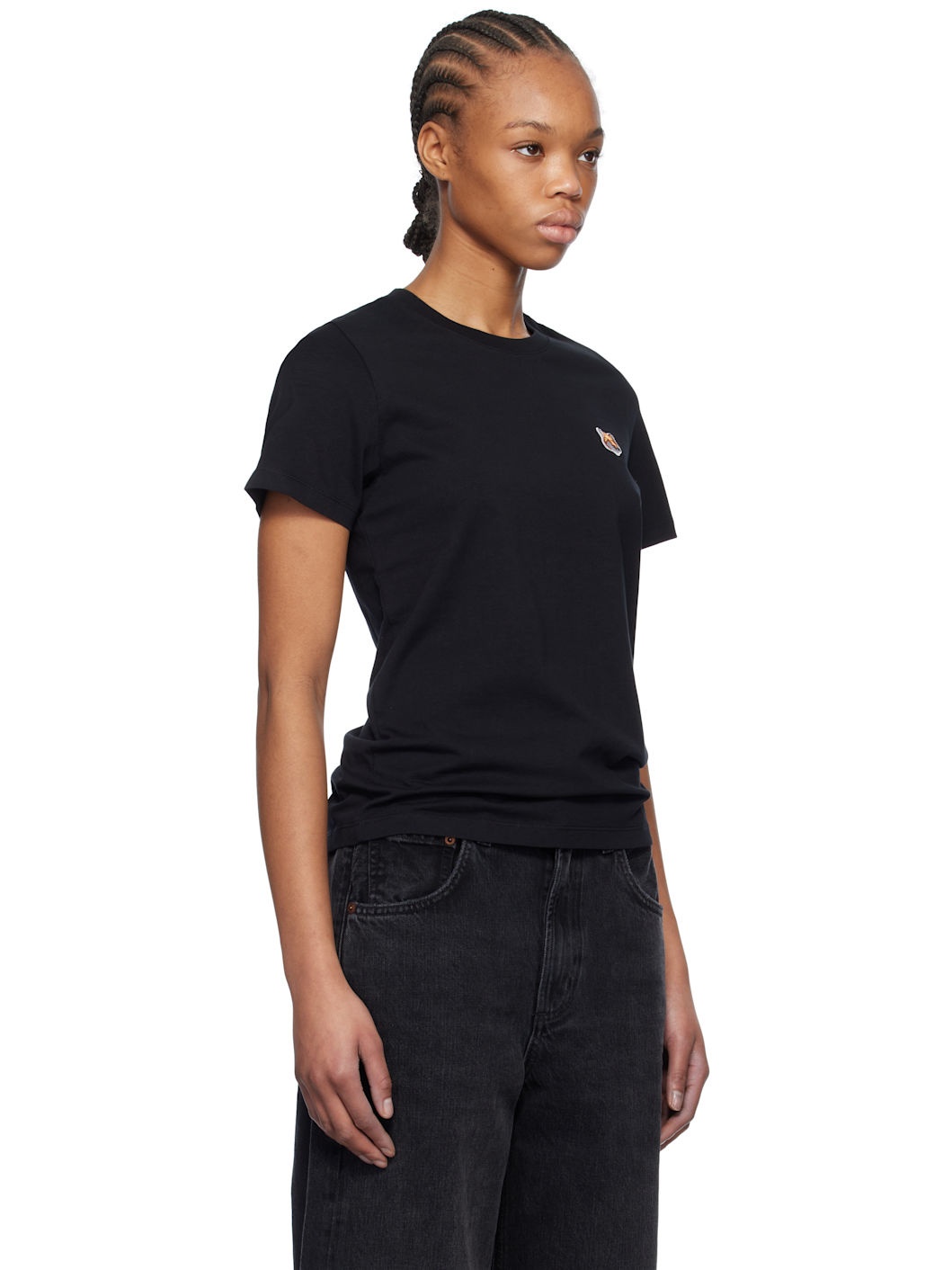 Black Fox Head Patch Regular T-shirt - 2