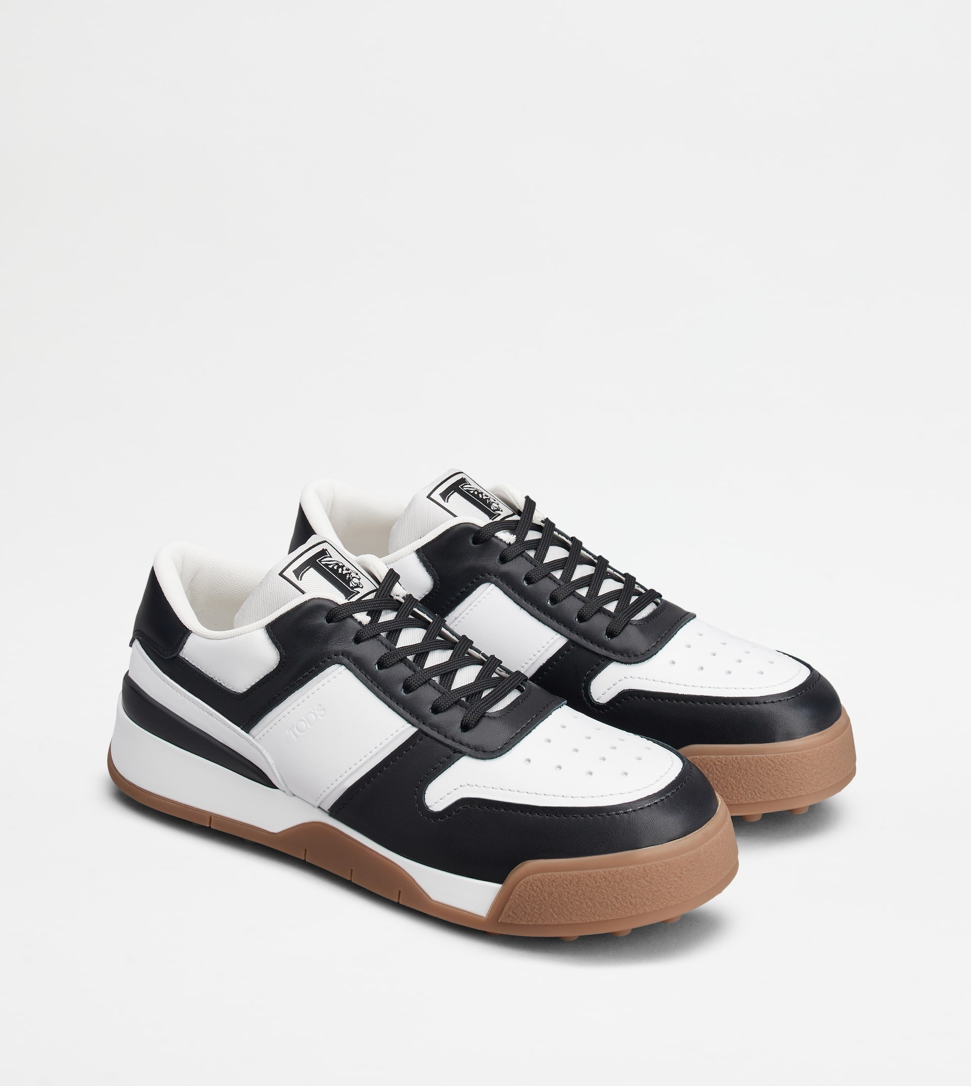 TOD'S SNEAKERS IN LEATHER - WHITE, BLACK - 3